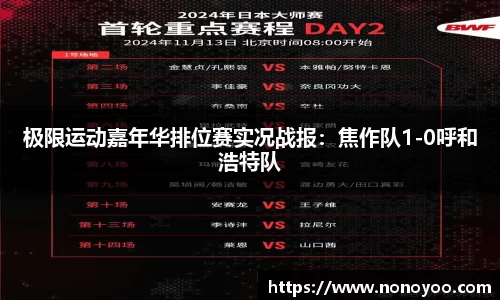 极限运动嘉年华排位赛实况战报:焦作队1-0呼和浩特队